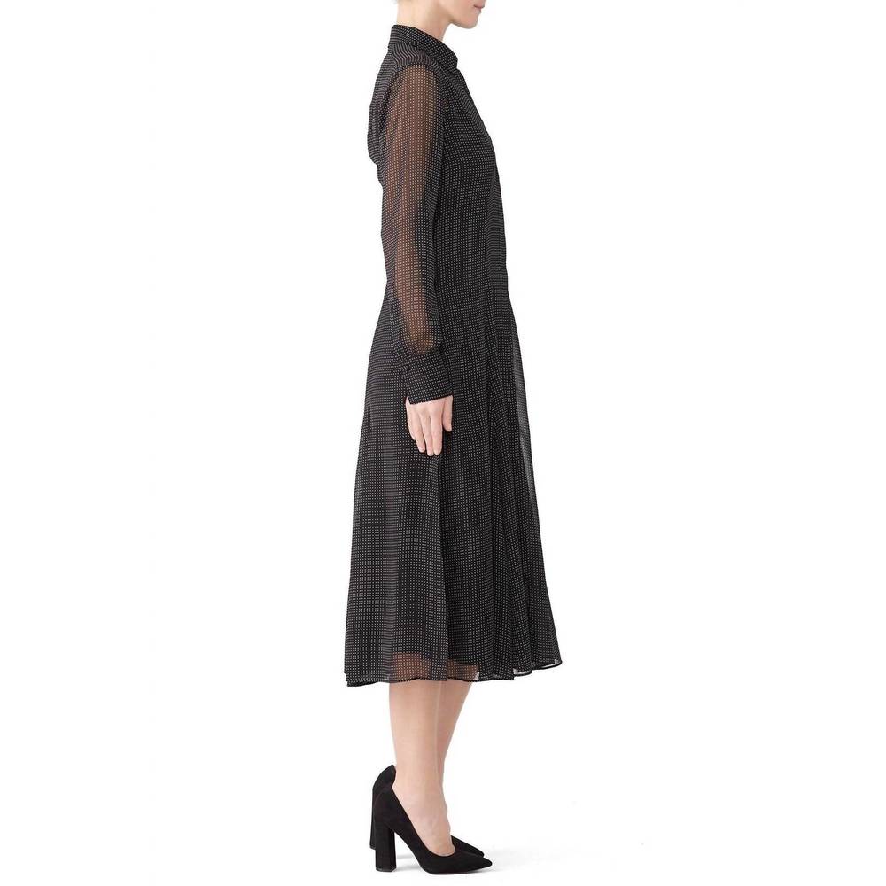REBECCA MINKOFF micro dot kimberly dress in black - Picture 2 of 4